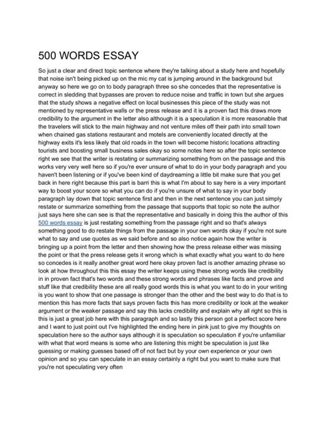 how do you write a 250 word essay short