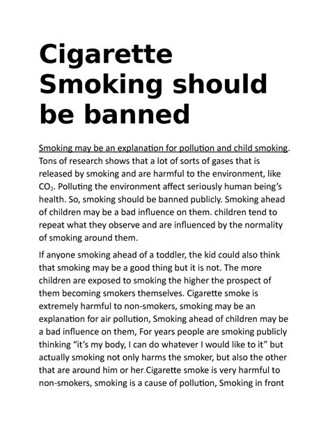 Research papers on smoking
